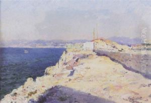 Summer On The Mediterranean Coast by Julien Gustave Gagliardini