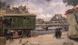 Bord De Riviere En Bretagne by Julien Gustave Gagliardini