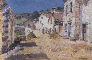 Village Ensoleille by Julien Gustave Gagliardini