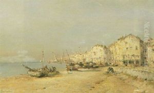 Bord De Mer En Provence by Julien Gustave Gagliardini