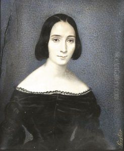 Bildnis Einer Jungen Frau In Schwarz by David Gaglier
