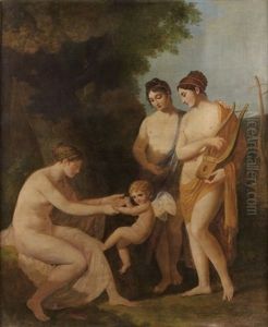 Cupidon Et Les Trois Graces by Benigne Gagneraux