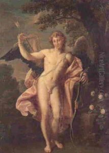 Eros Standing In A Landscape