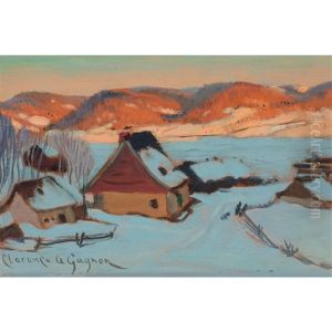 Crepuscule - D"hiver, Quebec by Clarence Alphonse Gagnon