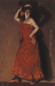 Study For "ole" Spanish Dancer by Clarence Alphonse Gagnon