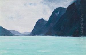 La Riviere Vefsna - Helgeland, Norvege by Clarence Alphonse Gagnon