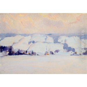 Hiver, Baie St. Paul by Clarence Alphonse Gagnon