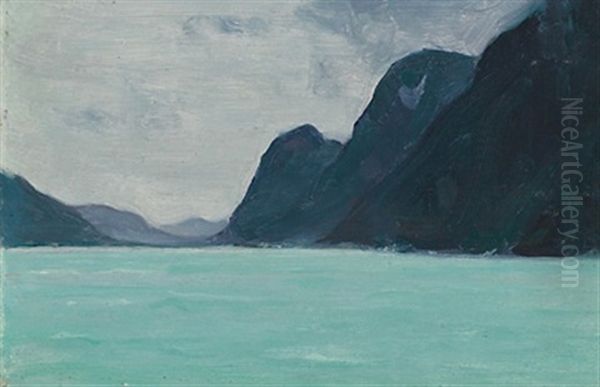 La Riviere Vefsna (helgeland) Norvege - view 1