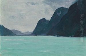 La Riviere Vefsna (helgeland) Norvege by Clarence Alphonse Gagnon
