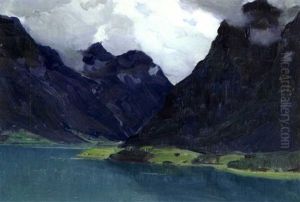 Lake Olden - North Fjord, Norway by Clarence Alphonse Gagnon