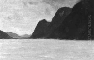 La Riviere Vefsna, (helgeland) Norvege by Clarence Alphonse Gagnon