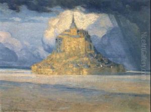 Mont Saint-michel, Brittany by Clarence Alphonse Gagnon