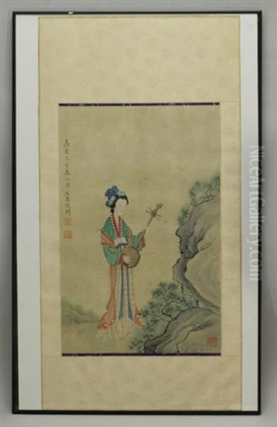 Chinese Painting On Silk - view 1