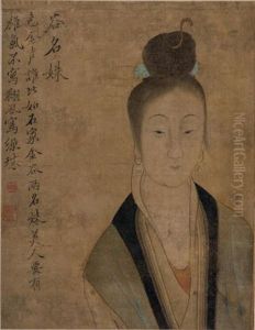Portrait D'une Belle Femme Noble Representee Dans Sa Vie Quotidienne, Faisant Preuve De Retenue, Noblesse Et Delicatesse De Caractere