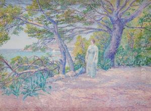 Femme A L"ombrelle En Bord De Mer
