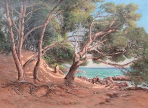 Paysage Mediterraneen Aux Grands Pins by Louis Gaidan
