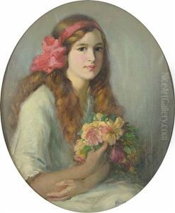 Portrait Of Miss Helen Wells by Horazio Gaigher