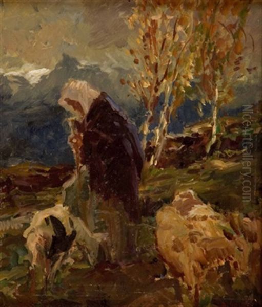 Ziegenhirtin Auf Hochalm - view 1