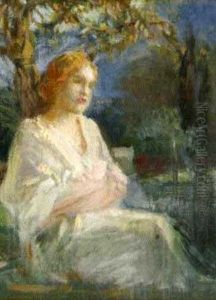 Sitzende Dame Im Park