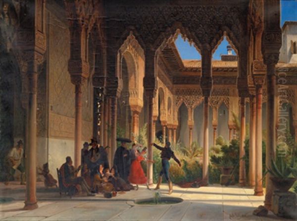 Tanz In Einem Spanischen Innenhof (alhambra) - view 1