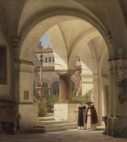 Im Kreuzgang Eines Romanischen Kloisters In Spanien - view 1