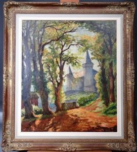Morning At The Feudal Castle Of Veves by Francois Gaillard