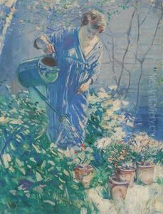 Femme A L'arrosoir by Franz Bernard Gailliard