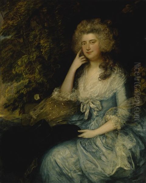 Mrs. William Tennant, Nee Mary Wylde, Seated In A Landscape - view 1
