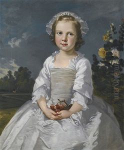 Portrait Of A Girl With Cherries, Sitting In A Landscape (collab. W/another Hand)