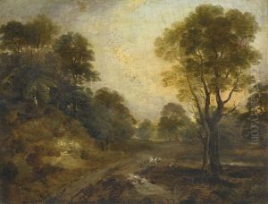 Wooded Landscape With A Path by Thomas Gainsborough