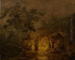 Figures Around A Campfire
