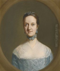 Portrait Of Mrs Elizabeth Edgar, Half-length, Wearing A Blue Dress by Thomas Gainsborough
