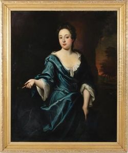 Portrait Of Lady In Blue Silk by Thomas Gainsborough