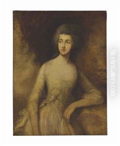 Portrait Of A Lady, Three-quarter Length, Traditionally Identified As Mrs. Fisher (mary Gainsborough) by Thomas Gainsborough