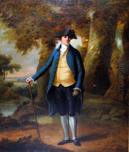 Portrait Of A Gentleman Standing In A Landscape - view 1