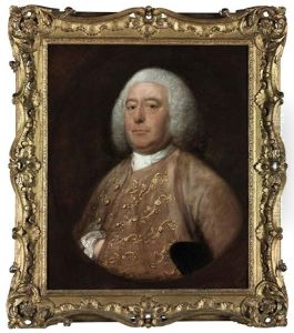Portrait Of Henry Fane, M.p. Wormsley, Oxfordshire In A Gold-embroidered Pink Velvet Coat And Waistcoat, A Tricorne Hat Under His Arm