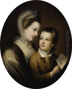 Portrait Of Elizabeth Honywood And Her Son Philip by Thomas Gainsborough