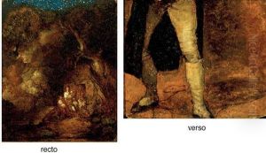 Figures Outside A Cottage by Thomas Gainsborough