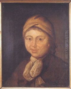 Portrait Of A Young Boy Wearing A Cap And With A Scarf Tied At His Neck by Thomas Gainsborough