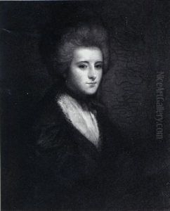 Portrait Of A Lady With White Hair And Black Dress by Thomas Gainsborough