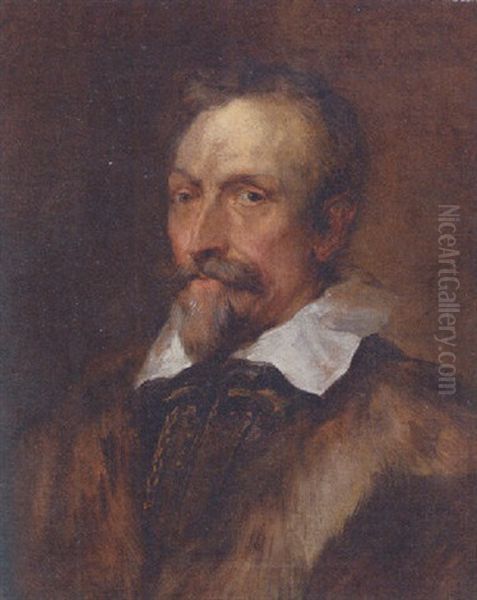 Portrait Of Jan Van De Wouwer In A Fur-lined Jacket - view 1