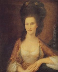 Portrait Of Miss Philadelphia Rowley, Lady Cotton, Wearing A Red And Yellow Dress by Thomas Gainsborough