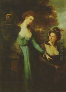 Portrait Of Alice And Martha Andrews In A Landscape by Thomas Gainsborough