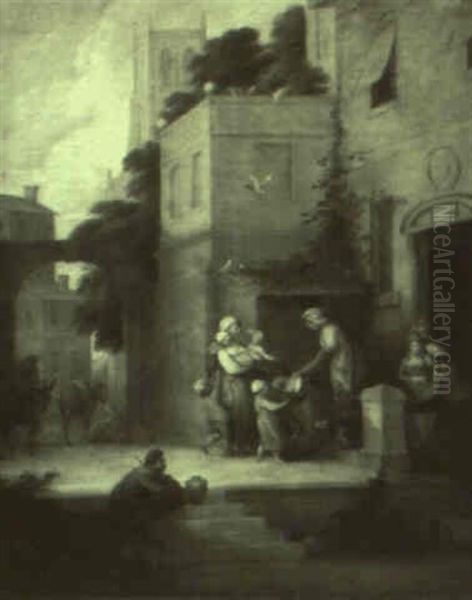 Peasant Family Receiving Charity - view 1