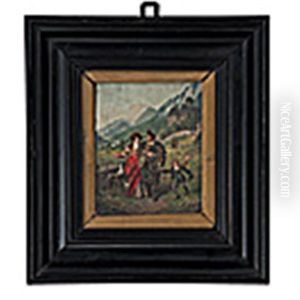 Exterior Bavarian Scene by Jakob Emanuel Gaisser