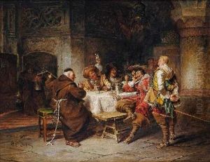 Landsknechte Und Monche Bei Wein Und Musik