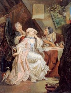 Bei Der Kartenauflegerin by Jakob Emanuel Gaisser