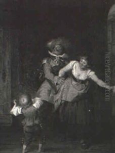 Flirtation The Round Table by Jakob Emanuel Gaisser