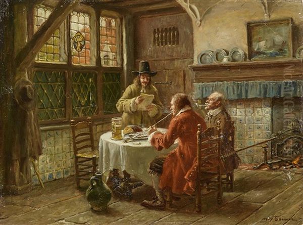 Group Of Men In An Old Dutch Room - view 1