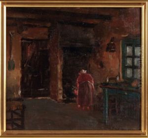 Kucheninterieur Mit Magd Am Kamin Kucheninterieur Mit Magd Am Kamin